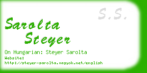 sarolta steyer business card